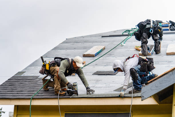 Professional Gutter Installation technician working in Redford, MI